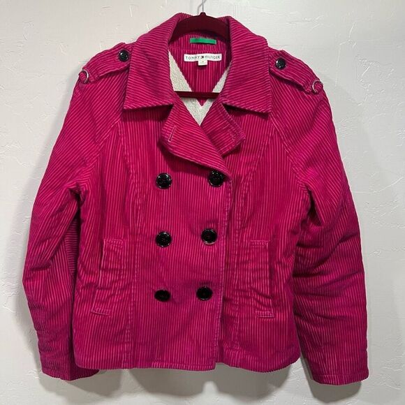 Vintage TOMMY HILFIGER Pink Corduroy Jacket - Picture 1 of 9